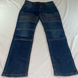 Ring of Fire Boys Slim Moto Jeans Dark‎ Wash Sustainable Denim Size 14